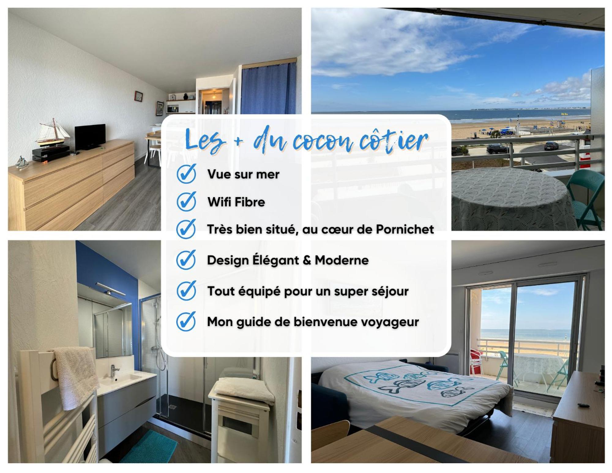Cocon Cotier - Vue Sur Mer - Parking - Proche De La Thalasso - Terrasse Pornichet Kültér fotó